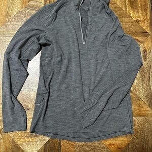 Lululemon Athletica Gray Quarter Zip Up Sweater